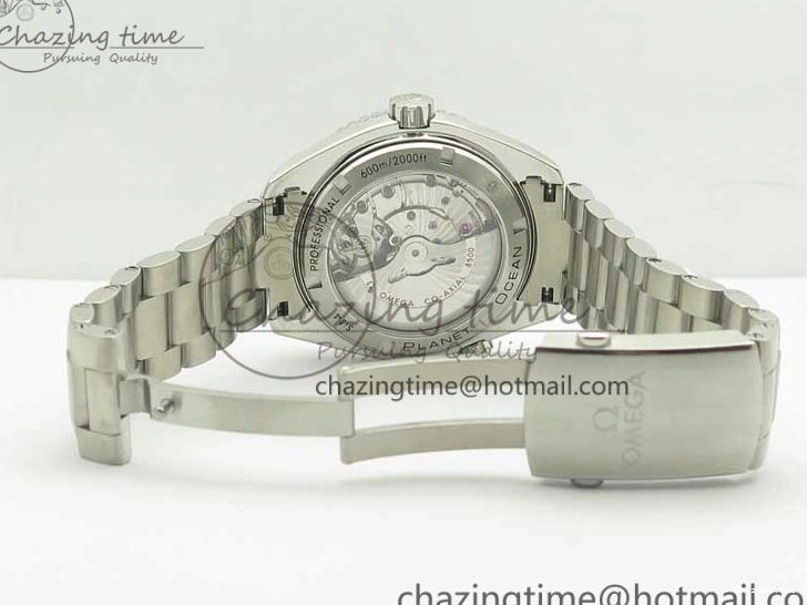 0204 Durable Planet Ocean Professional Ceramic Bezel 45.5mm 1:1 VSF Best Edition Orange Markers on SS Bracelet A8500 Super Clone 8052